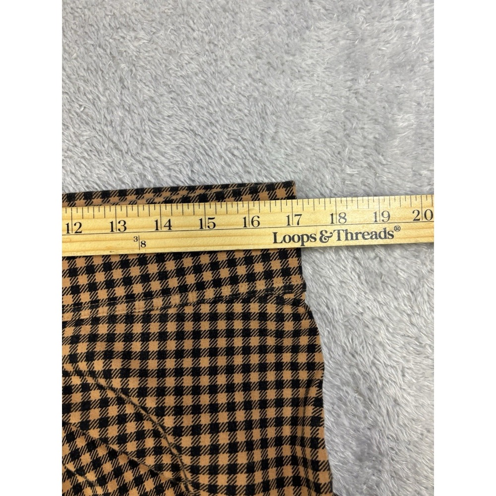 Lands' End starfish pants petite Large Brown/ Black check Slim Strait Leg 0739 - Picture 6 of 10